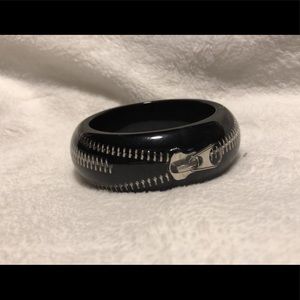 Black Zipper Bangle